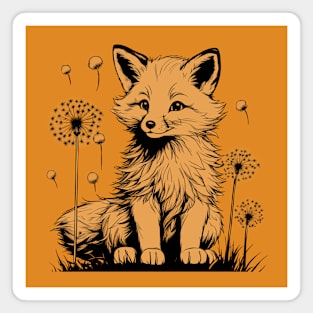 Dandelion fox Magnet